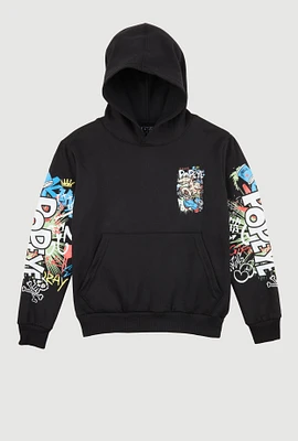 Boys Popeye Hoodie, Black, Size M