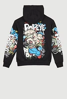 Boys Popeye Hoodie, Black, Size M