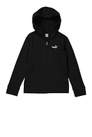 Boys Puma Sportswear Zip Up Hoodie, Black, Size M