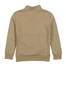 Boys Puma Sports Quarter Zip Sweatshirt, Beige, Size S