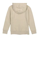 Boys Puma Logo Hooded Sweatshirt, Beige, Size XL