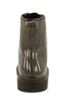 Womens Girls Lace Up Combat Boots, 2