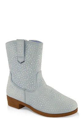 Womens Girls Rhinestone Cowboy Boots,