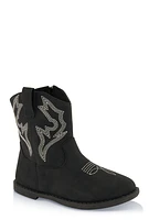 Womens Girls Cowboy Boots, Black, Size 13