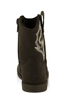 Womens Toddler Girls Cowboy Boots, Black, Size 6