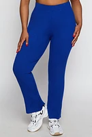 Womens Plus Ribbed Knit Pants,