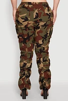 Womens Plus Size Camouflage Stacked Cargo Pants, Multi, Size 1X