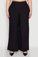 Womens Plus Hyperstretch Wide Leg Pants,