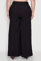 Womens Plus Size Hyperstretch Wide Leg Pants, Black, Size 1X