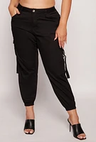 Womens Plus VIP Tabbed Cargo Pocket Joggers,