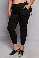 Womens Plus VIP Twill Cargo Pocket Joggers,