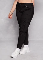 Womens Plus Double Cargo Pocket Joggers,