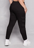 Womens Plus Double Cargo Pocket Joggers,