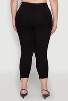 Womens Plus WAX High Waist Ripped Skinny Jeans, 20