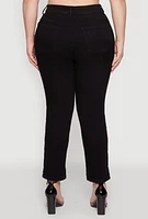 Womens Plus WAX High Waist Whiskered Distressed Jeans,