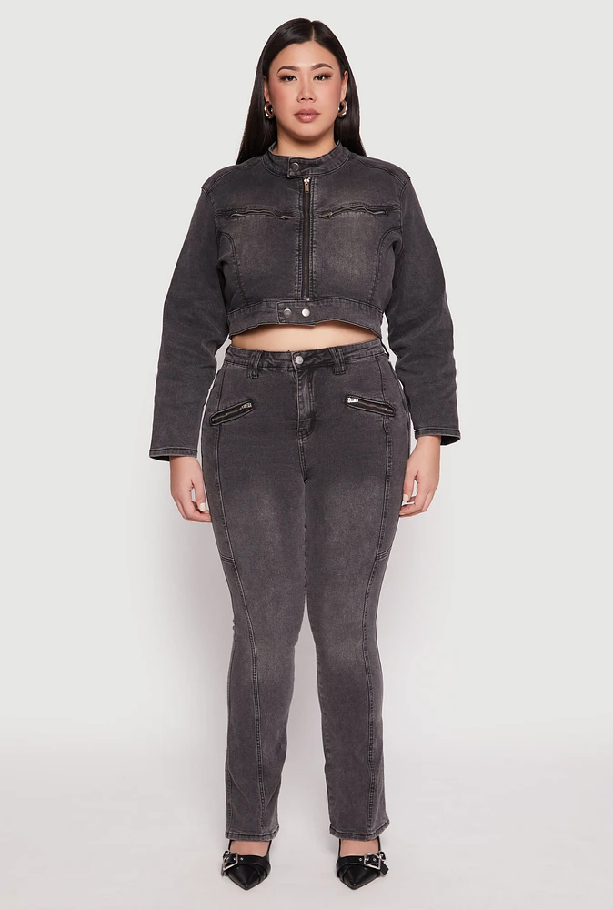 Womens Plus Almost Famous Boot Cut Jeans,
