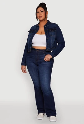 Womens Plus WAX Denim Jacket,