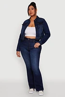 Womens Plus WAX Denim Jacket,