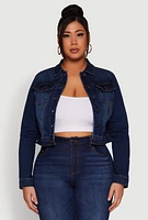 Womens Plus WAX Denim Jacket,
