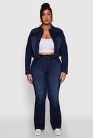 Womens Plus WAX Denim Jacket,