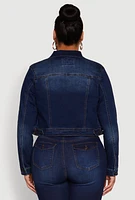 Womens Plus WAX Denim Jacket,