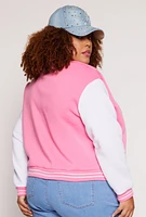 Womens Plus Brooklyn Sport Team Varsity Jacket, 1X