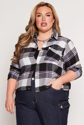 Womens Plus Plaid Shirt,