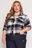Womens Plus Plaid Shirt,