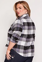 Womens Plus Plaid Shirt,