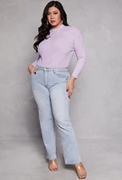Womens Plus Acid Wash Bodysuit, Purple,