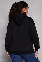 Womens Plus Size Nope Not Today Hoodie, Black, Size 1X