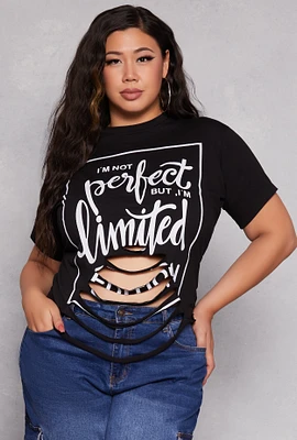 Womens Plus Not Perfect But Im Limited Edition Graphic Tee,