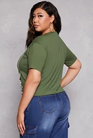 Womens Plus Size Not Perfect But Im Limited Edition Graphic Tee, Green, Size 3X