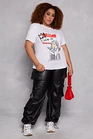 Womens Plus Size Savage Love Graphic Tee, White, Size 3X