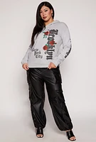 Womens Plus Size Brooklyn New York City Hoodie, Grey, Size 1X