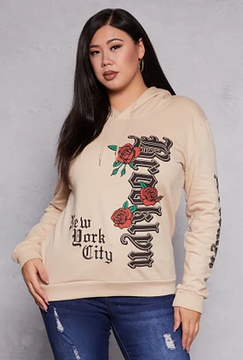 Womens Plus Brooklyn New York City Hoodie,