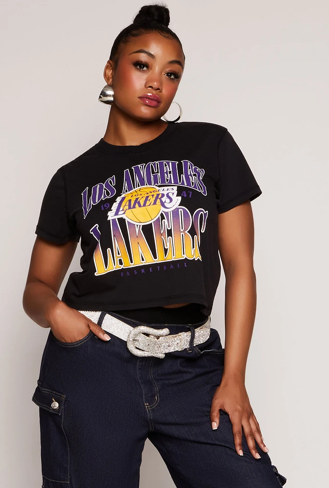 Womens Plus NBA Los Angeles Lakers Crop Top,