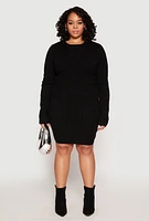 Womens Plus Daisy Cable Knit Pencil Skirt, 1X