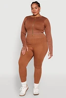Womens Plus Size Daisy Acid Wash Track Jacket, Brown, Size 2X