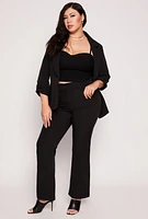 Womens Plus Flared Dress Pants,