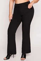 Womens Plus Flared Dress Pants,