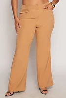 Womens Plus Flared Dress Pants,