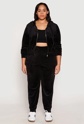 Womens Plus Iris Velour Joggers,