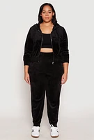 Womens Plus Iris Velour Joggers,