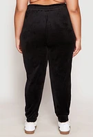 Womens Plus Iris Velour Joggers,