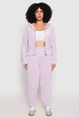 Womens Plus Iris Velour Joggers,