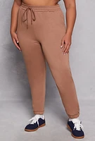 Womens Plus Iris Fleece Drawstring Sweatpants,