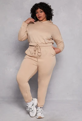 Womens Plus Iris Fleece Drawstring Sweatpants,