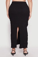 Womens Plus Almost Famous Textured Knit Maxi Skirt,