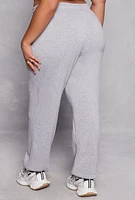 Womens Plus Size Almost Famous Rhinestone Sweatpants, Grey, Size 2X